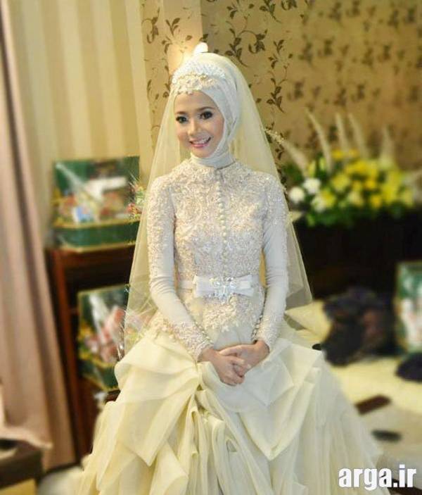 لباس عروس پوشیده عربی
