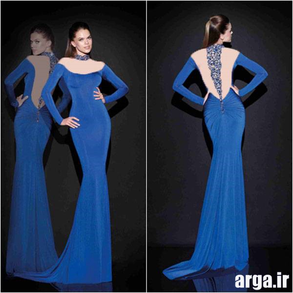 مدل لباس شب آبی