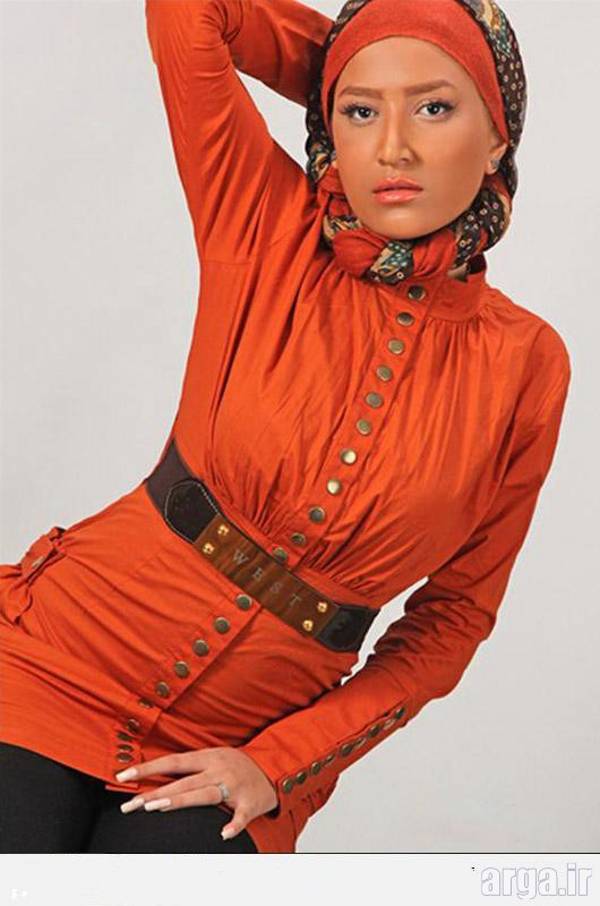 مدل مانتو اسپرت نارنجی