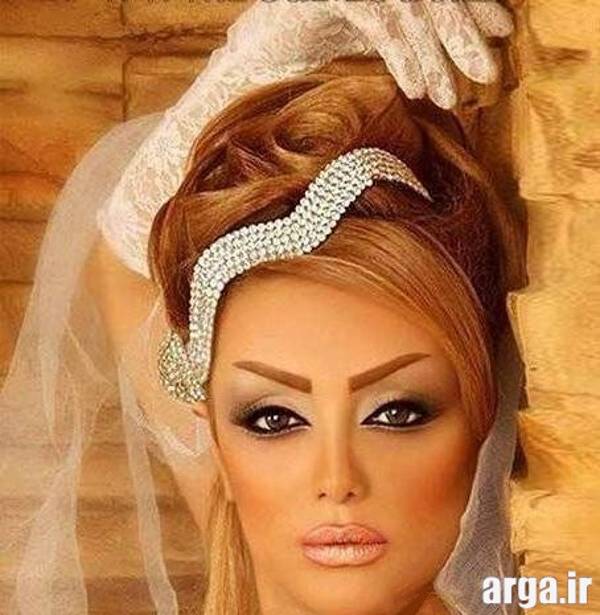 مدل مو عروس با ژست زیبا