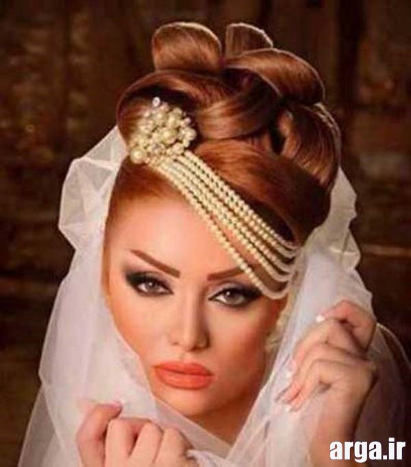 مدل موی عروس با رنگ قهوه ای