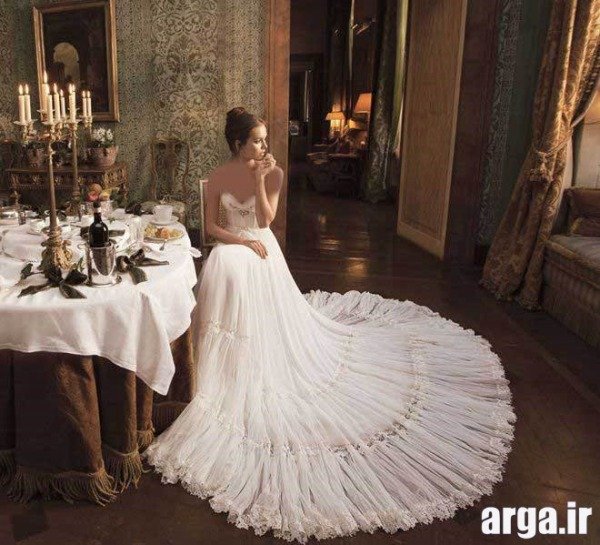 مدل های دنباله دار زیبا لباس عروس