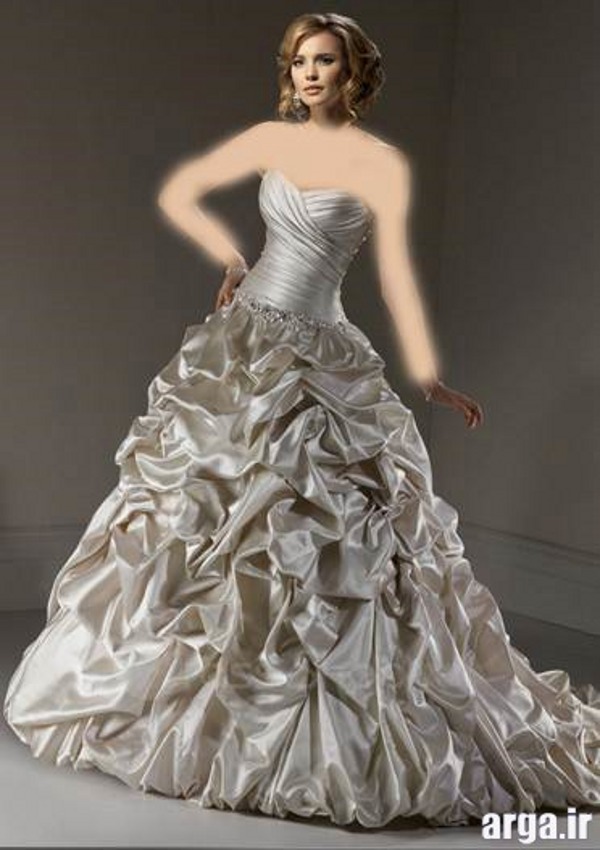 مدل لباس نقره ای شیک عروس