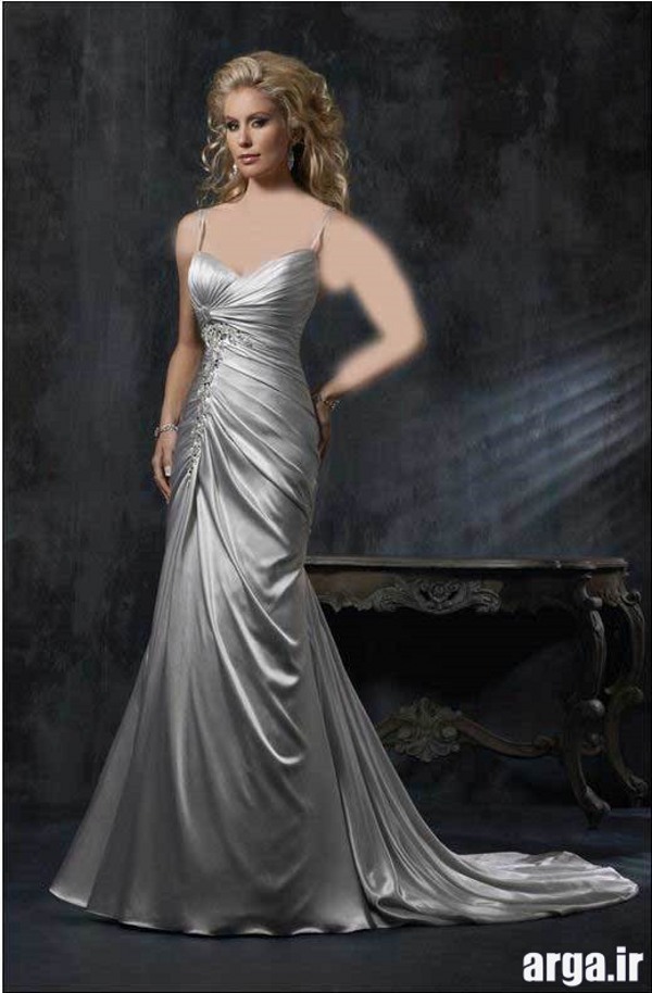 لباس عروس نقره ای مدرن