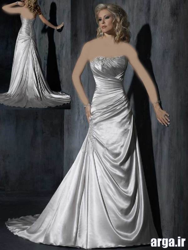لباس عروس مدرن نقره ای