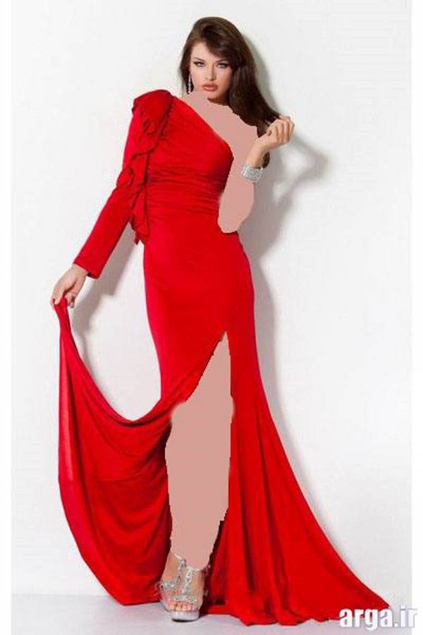 لباس مجلسی قرمز مدرن و زیبا