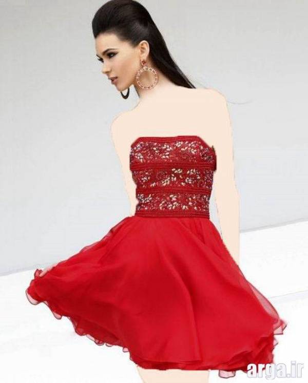 لباس مجلسی قرمز زیبا