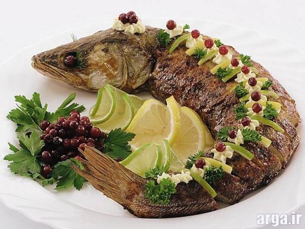 تزیین غذا با ماهی