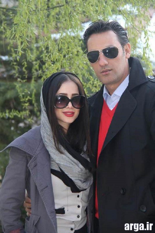 الناز حبیبی در کنار همسرش