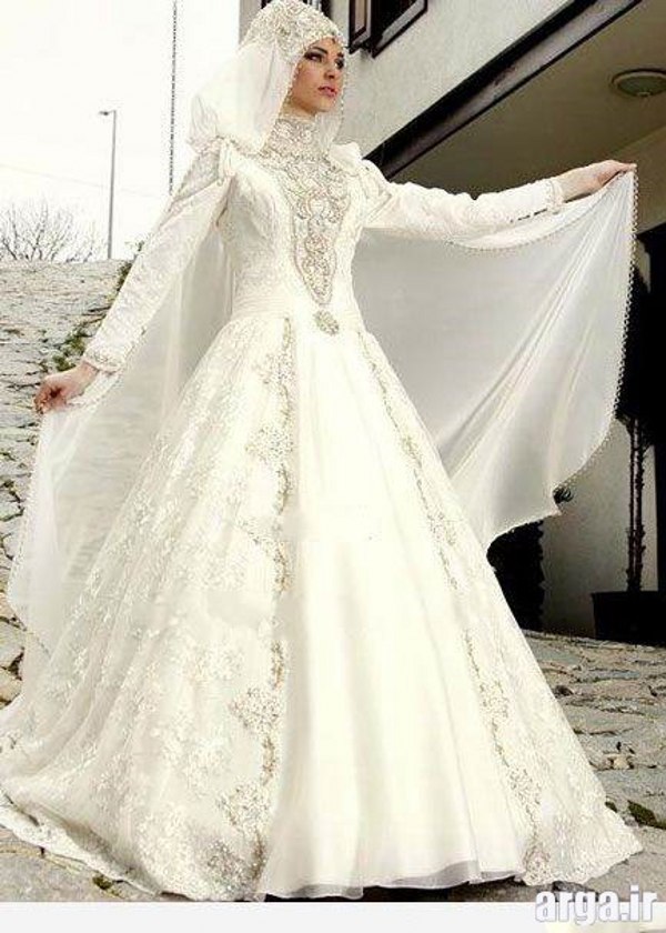 مدل لباس عروس شیک پوشیده