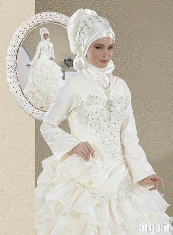 مدل لباس عروس جذاب پوشیده