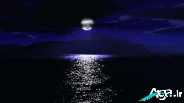 شب بسیار زیبای دریا
