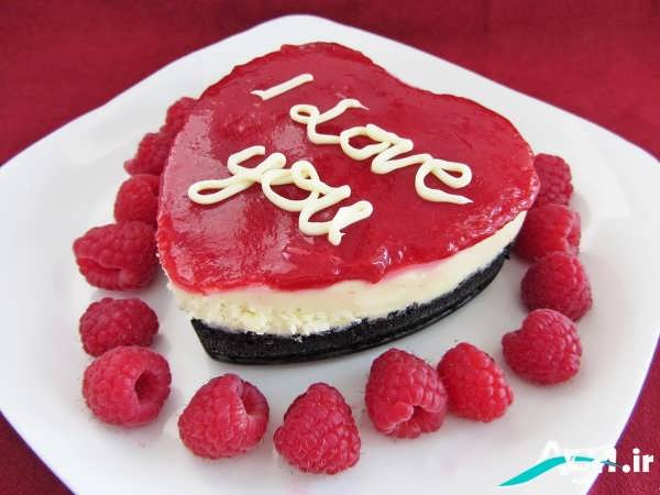 تزیین بسیار زیبای کیک قلبی با ژله 