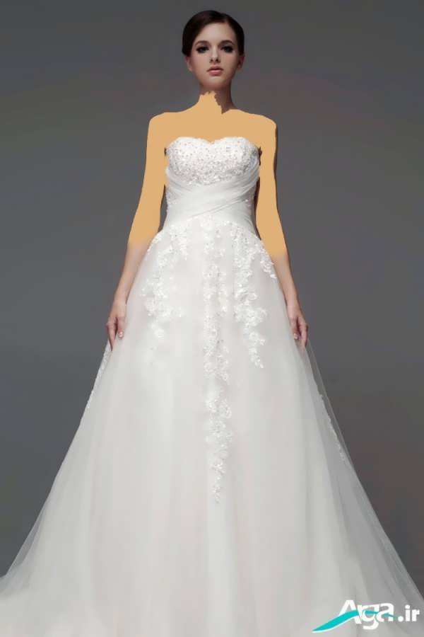 لباس عروس دکلته سفید
