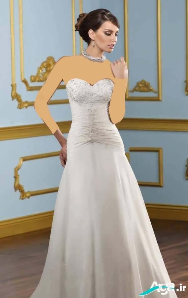 عکس لباس عروس دکلته