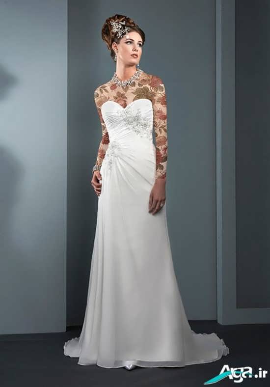 لباس عروس سفید و دکلته 