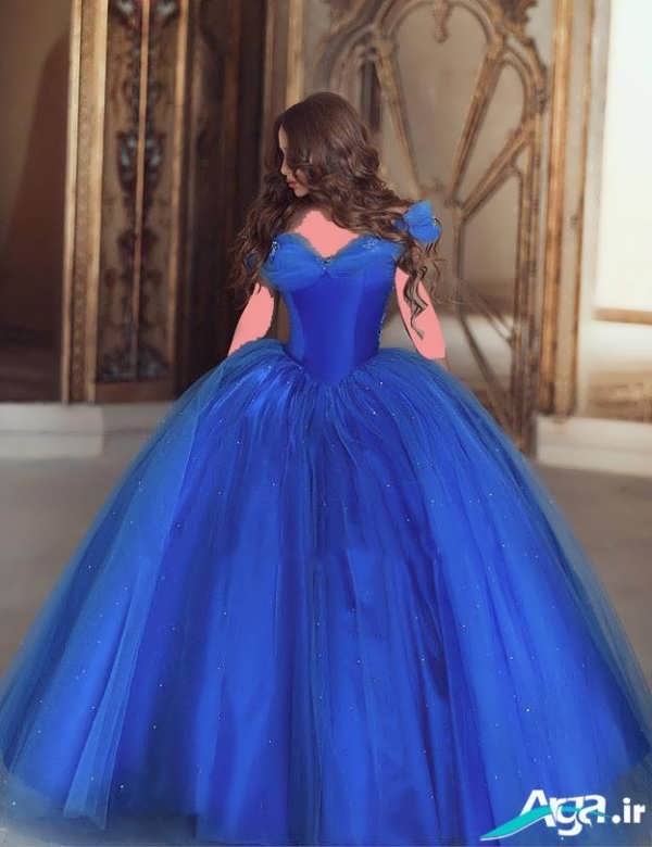 لباس عروس پفی آبی