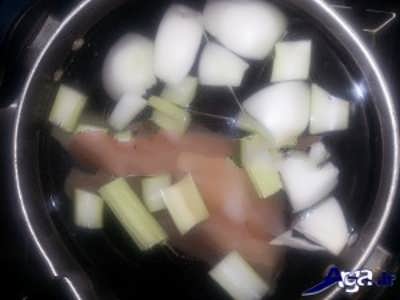 پختن سینه مرغ با پیاز