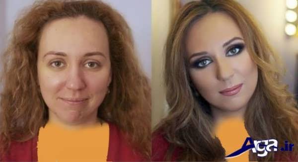مدل آرایش لایت به همراه عکس قبل و بعد آرایش 