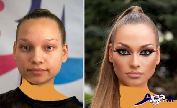 عکش های قبل و بعد از آرایش 