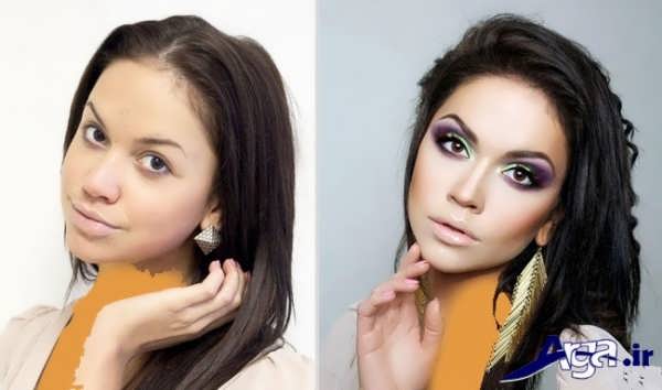 عکس قبل و بعد از ارایش برای انواع صورت ها