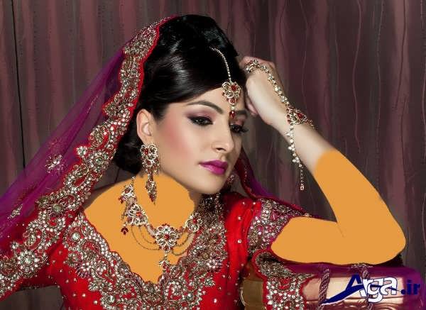 مدل مو و آرایش عروس به سبک هندی 