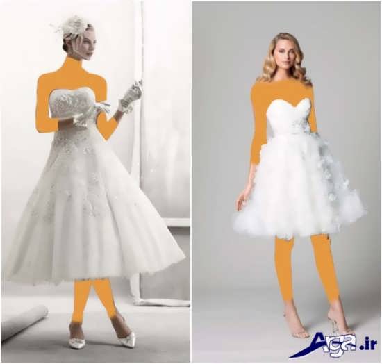مدل لباس عروس 2016 با طرح کوتاه 