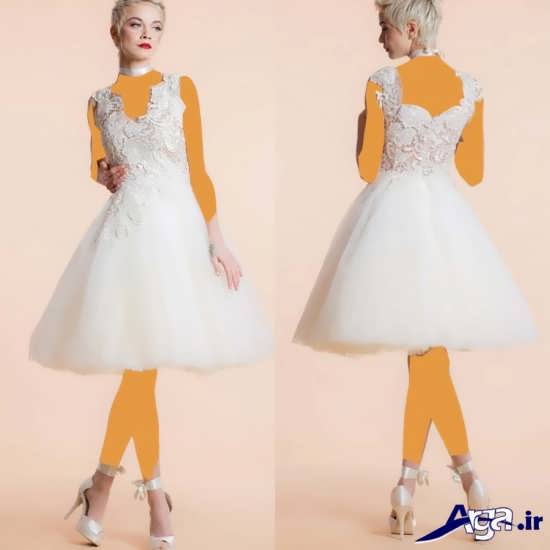 مدل لباس عروس 2016 با طرح کوتاه 