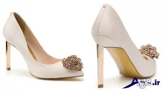 مدل کفش عروس با طراحی ساده و زیبا 