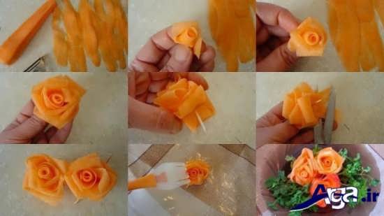 تزیین زیبا و جذاب هویج 