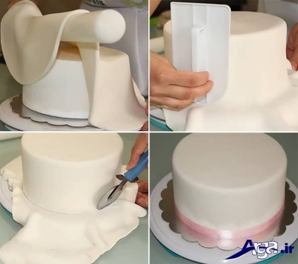 تزیین کیک با خمیر فوندانت 