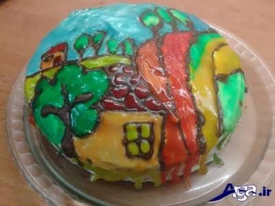 تزیین کیک با ژله بریلو 