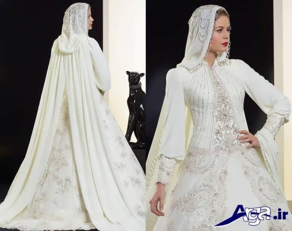 لباس عروس پوشیده جذاب عربی