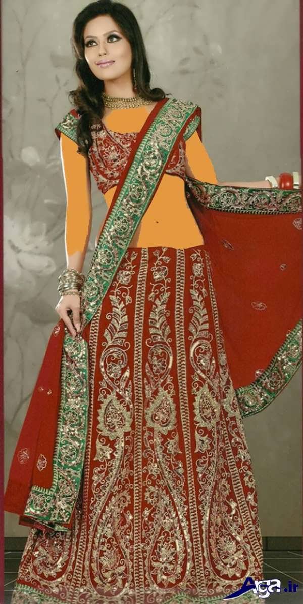 لباس عروس هندی قرمز زیبا