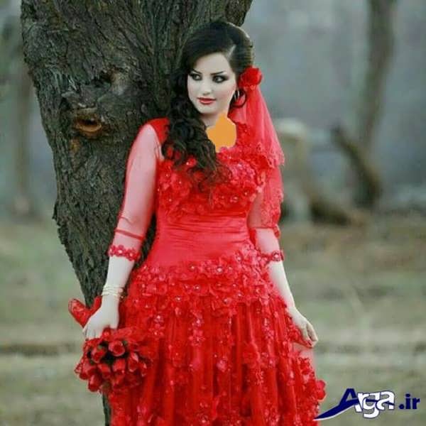 لباس عروس کردی قرمز