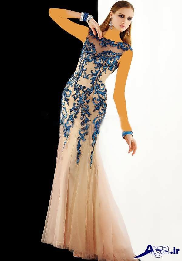 مدل لباس شب بلند مدرن