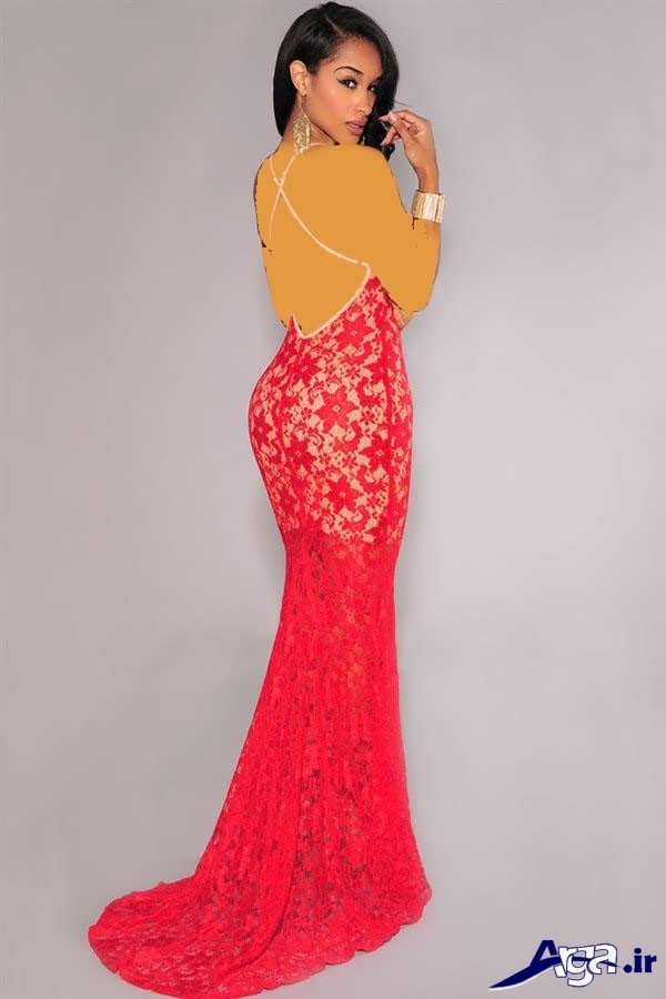 مدل لباس شب بلند گیپور