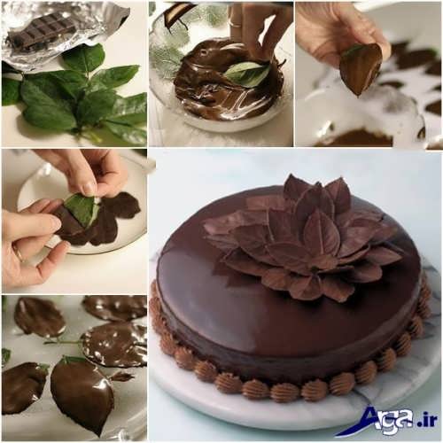 آموزش تزیین کیک شکلاتی 