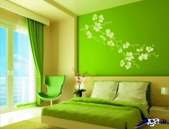 عکس اتاق خواب سبز زیبا