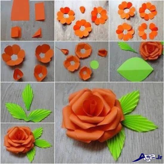 آموزش ساخت گل های کاغذی زیبا