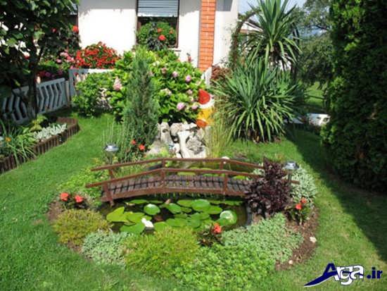تزیینات زیبا و ساده باغچه حیاط