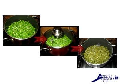مرحل پخت لوبیا سبز