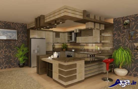 طراحی آشپزخانه اپن جدید و مدرن