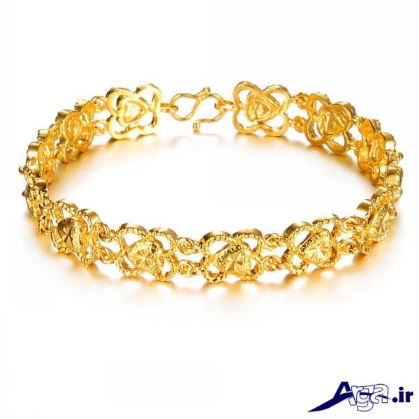 مدل دستبند طلا طرح زیبا