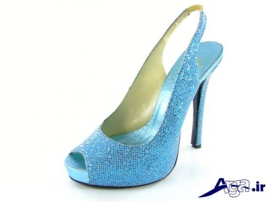 مدل کفش مجلسی زنانه آبی کمرنگ