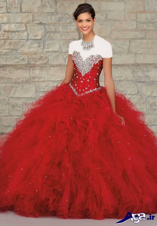 مدل لباس پرنسسی قرمز