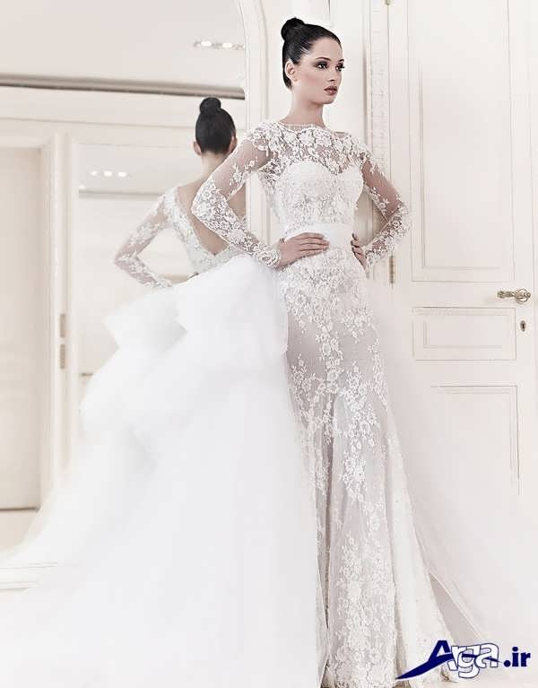لباس عروس گیپور فوق العاده زیبا