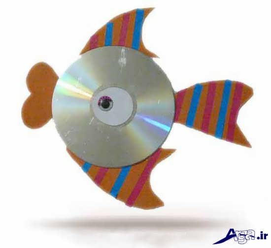 کاردستی ماهی با سی دی