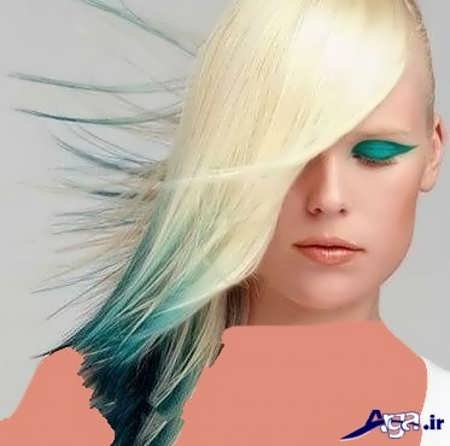 رنگ موی زیبا بژ استخوانی با هایلایت 