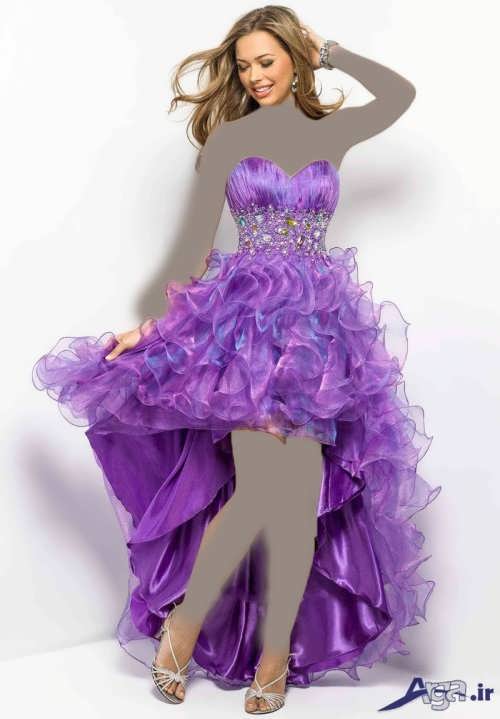 مدل لباس نامزدی با رنگ بنفش 